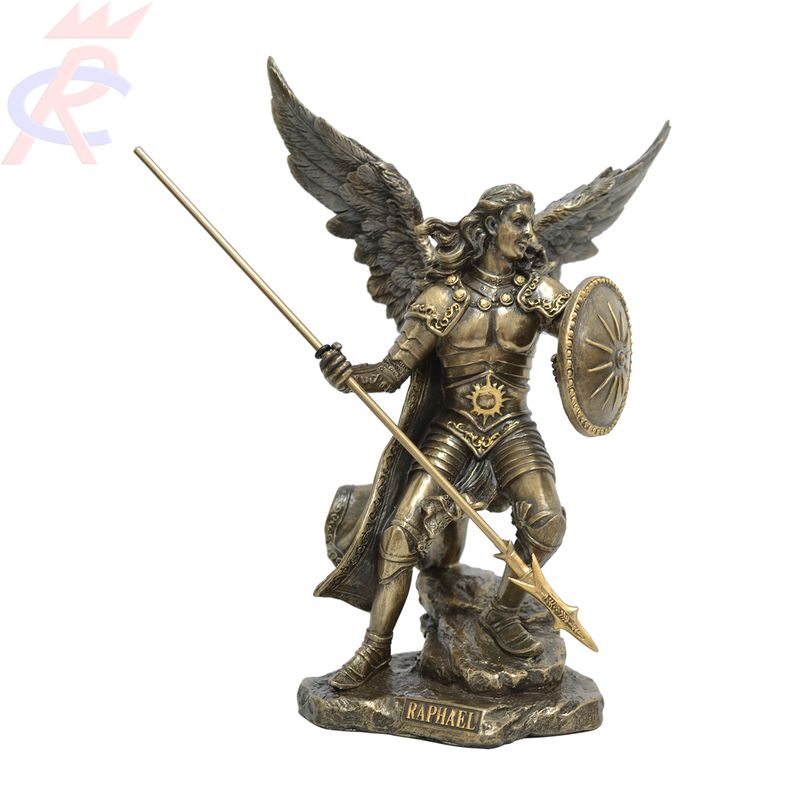 Estatua-em-Resina-Arcanjo-Rafael-com-Lanca-e-Escudo-22-cm