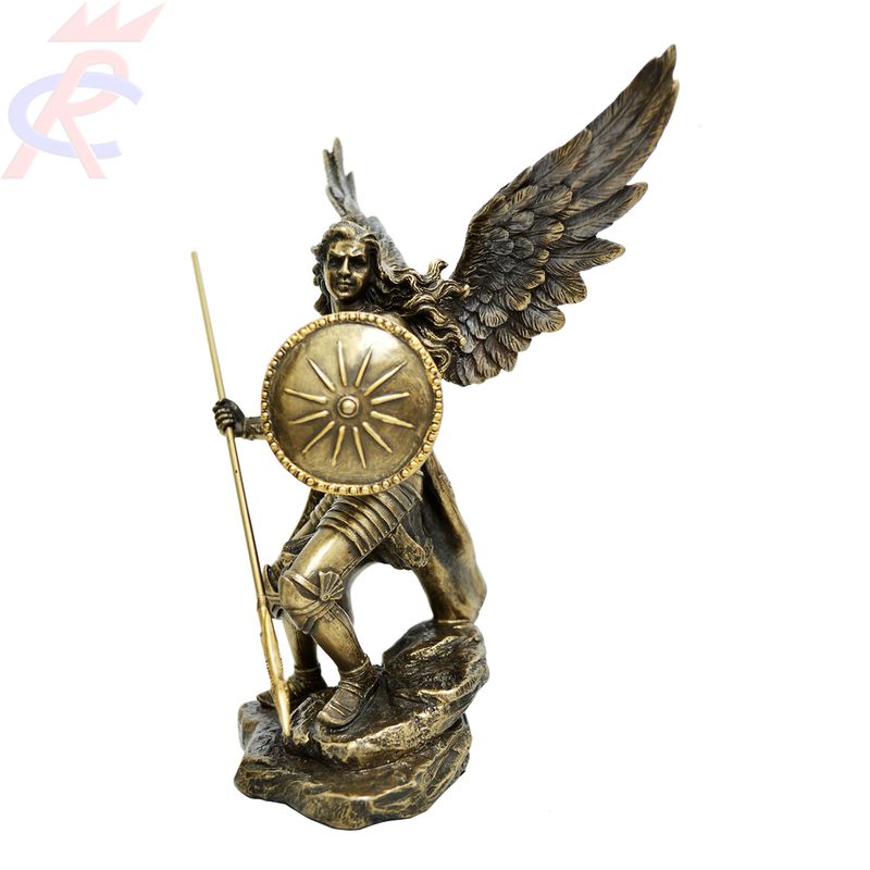 Estatua-em-Resina-Arcanjo-Rafael-com-Lanca-e-Escudo-22-cm