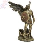 Estatua-em-Resina-Sao-Miguel-com-Espada-e-Escudo-23-cm