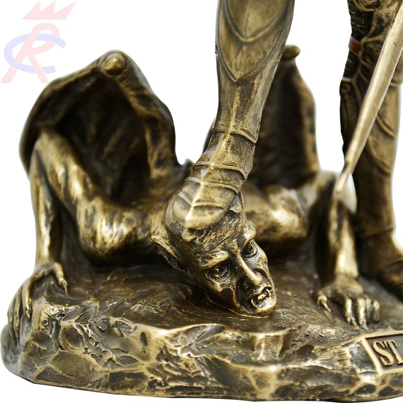 Estatua-em-Resina-Sao-Miguel-com-Espada-e-Escudo-23-cm