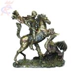 Estatueta-em-Resina-Decorativa-Sao-Jorge-Guerreiro-com-Lanca-e-Dragao-26-Cm
