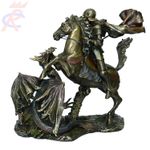 Estatueta-em-Resina-Decorativa-Sao-Jorge-Guerreiro-com-Lanca-e-Dragao-26-Cm