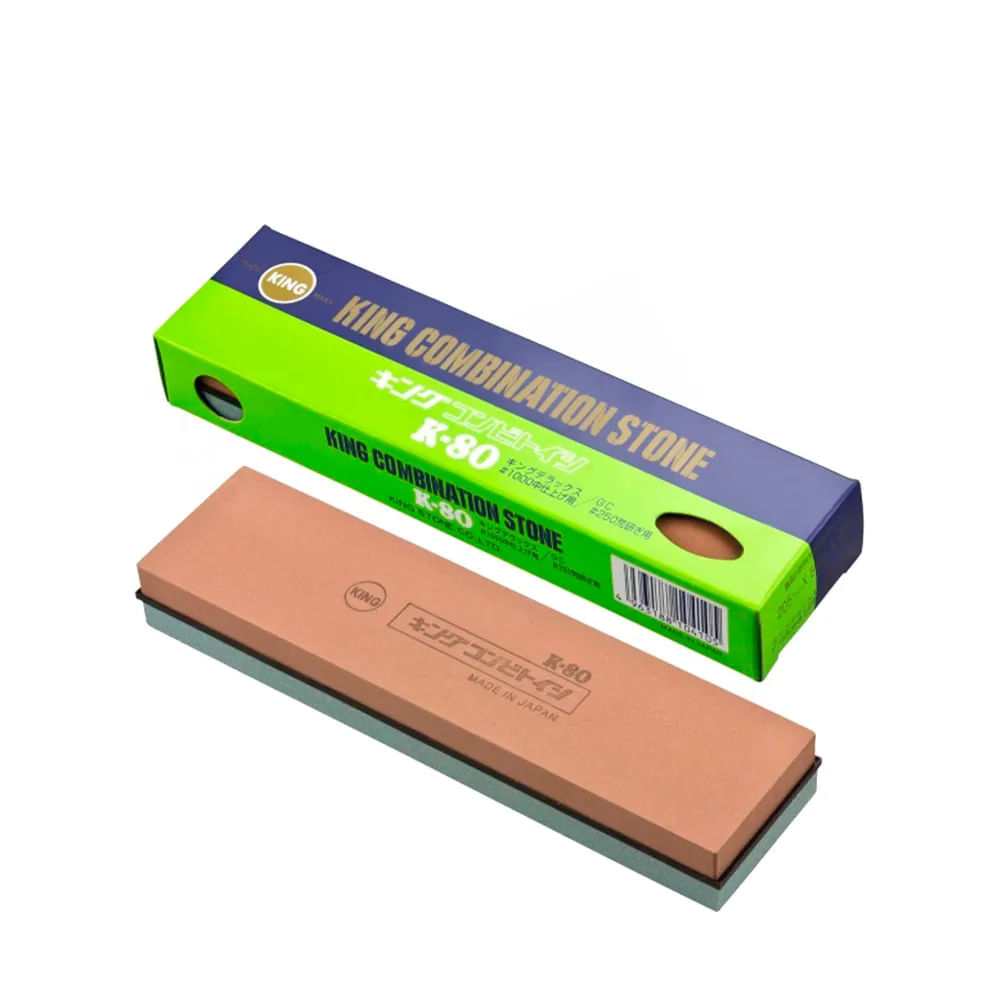 Pedra para Afiar Faca Dupla Face Retangular #250/1000 - King
